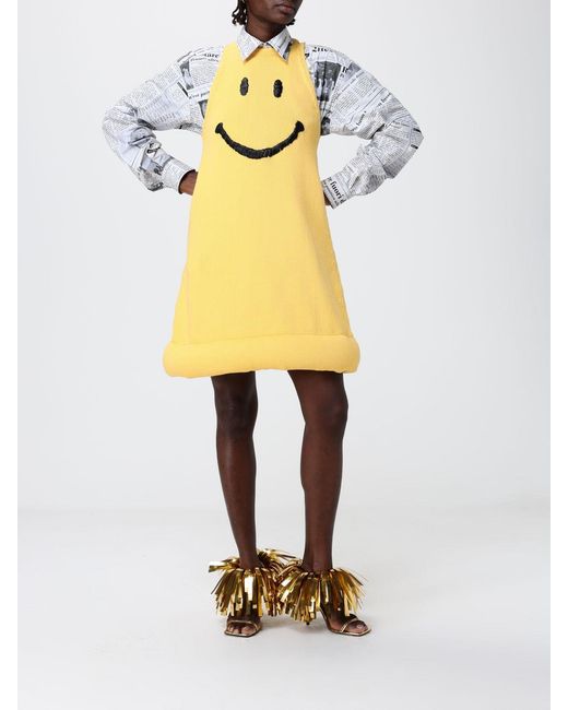 Moschino Couture Yellow Knit Mini Dress