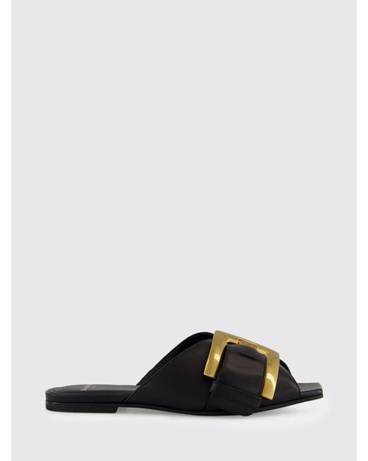 Balmain Black Anthem Leather Mules