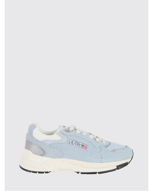 Autry White Hyperway Suede And Mesh Sneakers