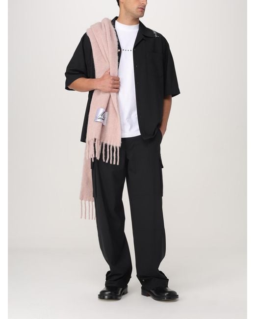 Marni Black Cargo Pants With Adjustable Cuffs for men