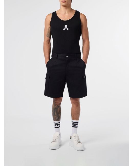 Philipp Plein Black Shorts for men