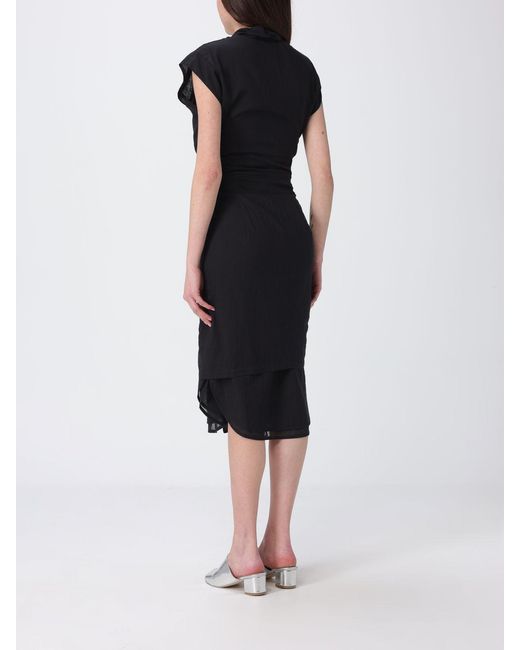 Tela Black Cotton Shirtdress