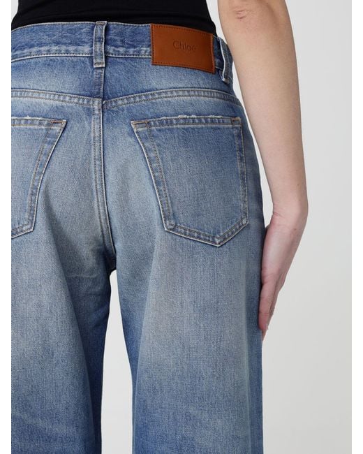 Chloé Blue ChloÉ Cropped Cotton Denim Jeans