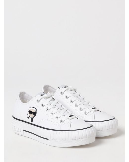 Karl Lagerfeld White Platform Sneakers