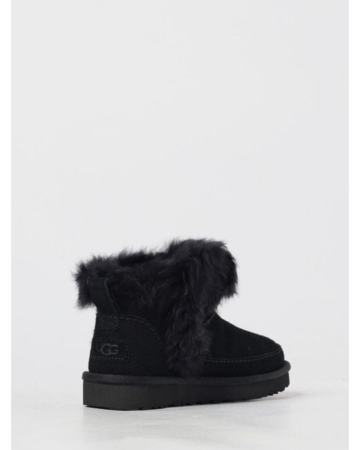 Ugg Black Leather Ankle Boots