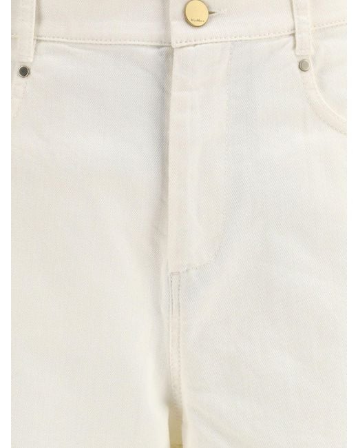 Max Mara Natural High-Waisted Wide-Leg Jeans