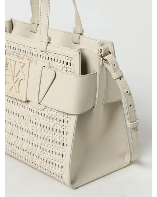 Armani Exchange Natural Tote Bags