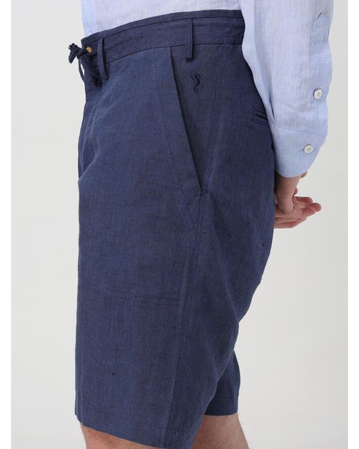 Kampos Blue Linen Shorts for men