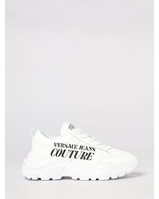 Versace Jeans Couture White Leather Sneakers for men