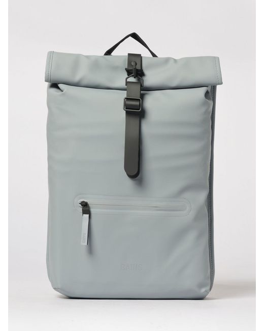 Rains Gray Rolltop Rucksack for men