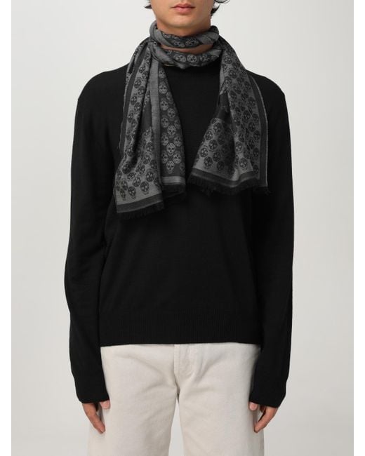 Alexander McQueen Black Scarf for men