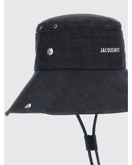 Jacquemus Black Le Bob De-Nimes Cotton Denim Hat for men
