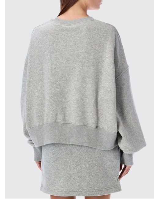 Nike Gray Cotton Crewneck Sweatshirt With Logo
