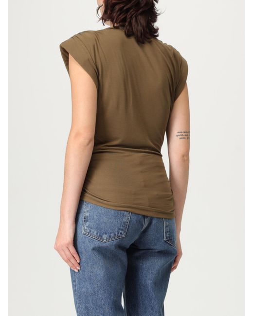 Top Drappeggiato A Girocollo di Isabel Marant in Brown