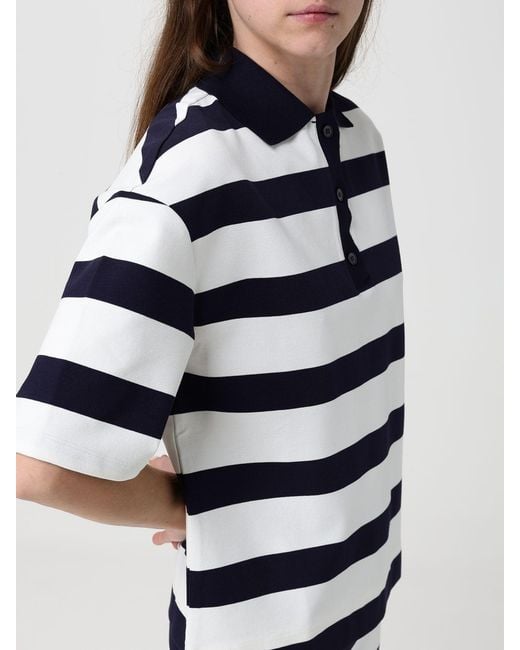 Max Mara Blue Striped Cotton Polo Shirt