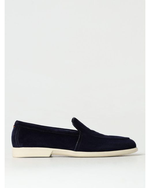Santoni Blue Loafers for men