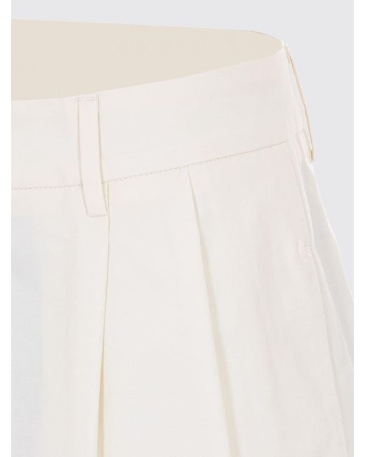 Fabiana Filippi White Cotton Blend Shorts