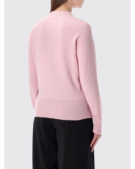 Balmain Pink Cashmere Cardigan With Metallic Buttons By