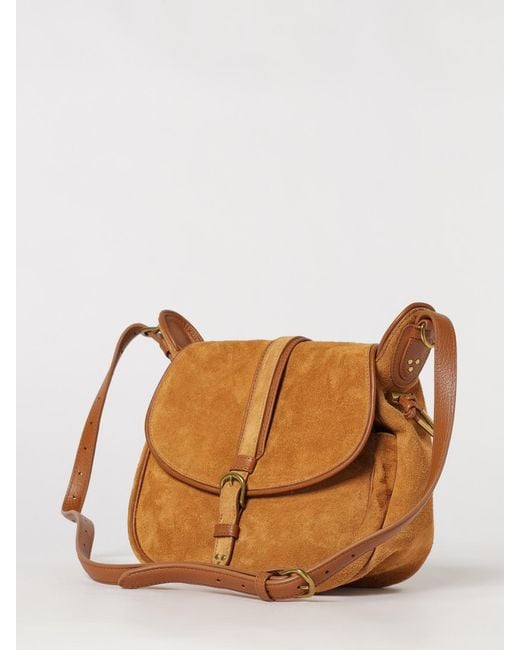 Jérôme Dreyfuss Brown Gilda Small Suede Calfskin Shoulder Bag