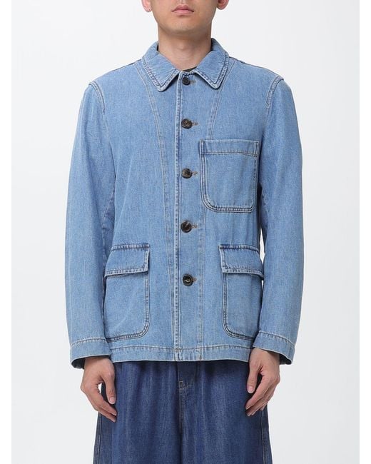 Dries Van Noten Blue Shirt Jacket for men