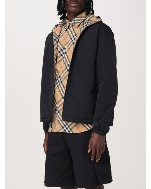 Burberry Natural Reversible Nylon Jacket With Vintage Check Print for men