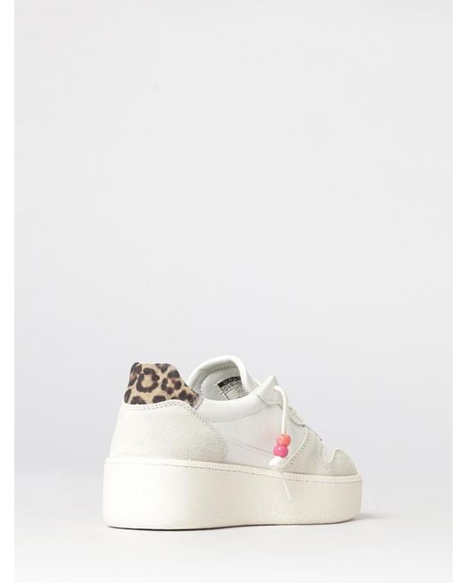 Date Natural Plateau-Sneakers Aus Leder