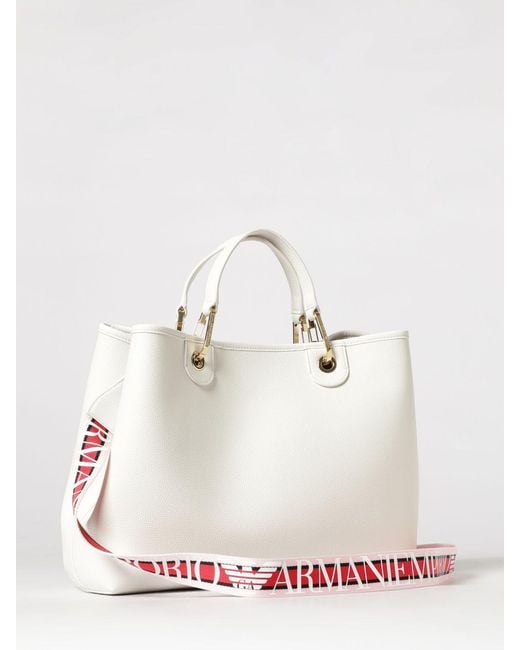 Emporio Armani White Shoulder Bag