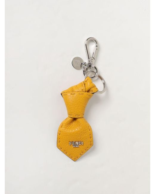 Fendi White Keyring for men