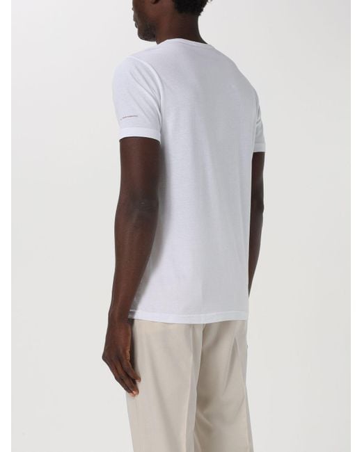 T-shirt in cotone con grafica di Daniele Alessandrini in White da Uomo