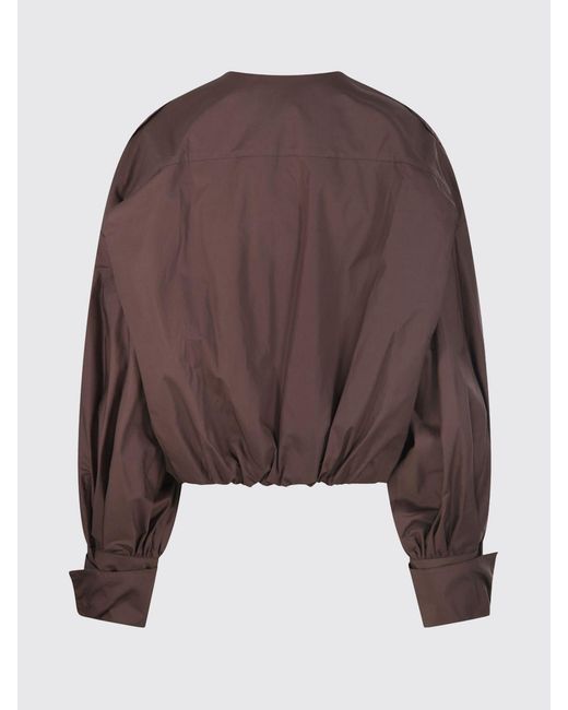 Thelatest Brown Cotton Poplin Shirt