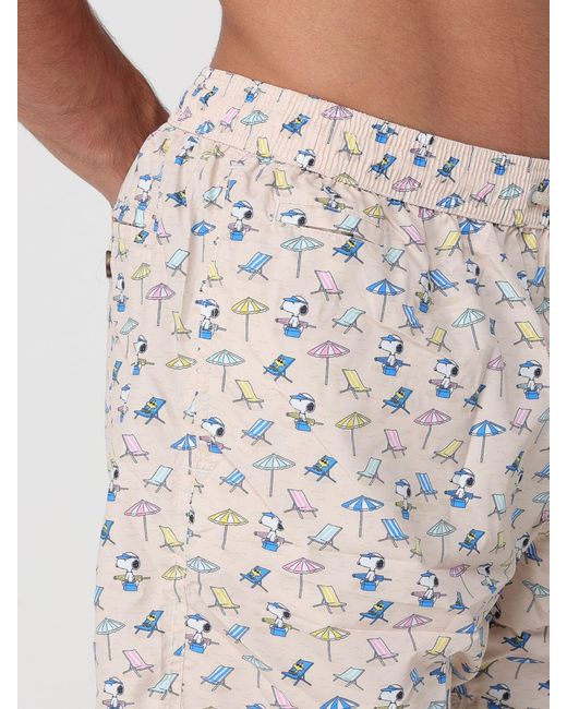 Mc2 Saint Barth White Printed Boxer Swim Trunks for men