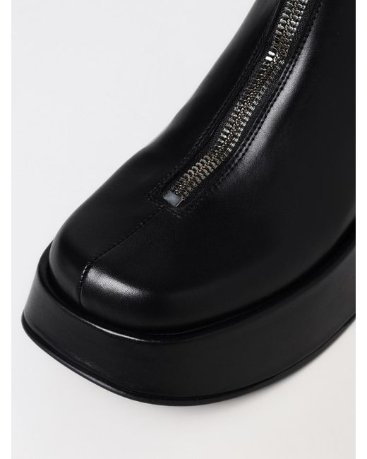 Vic Matié Black Flat Ankle Boots Vic Matié