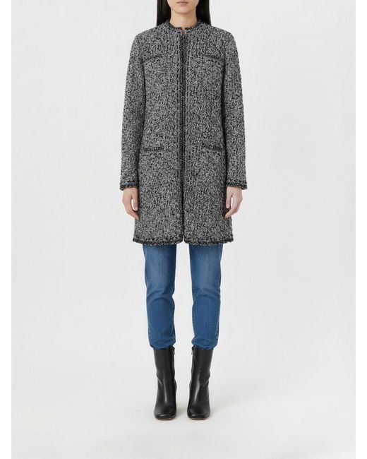 Fabiana Filippi Gray Bouclé Coat