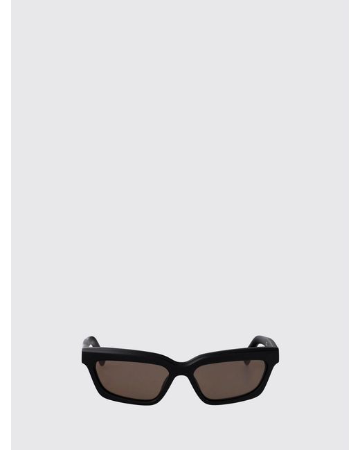 Jacquemus Black Le Salon Rectangular Acetate Sunglasses With Amber Lenses for men