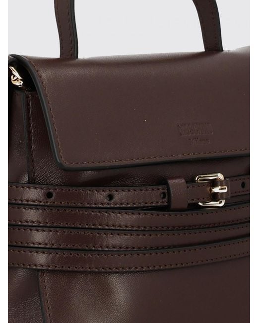 Moschino Couture Brown Tie Me Leather Bag