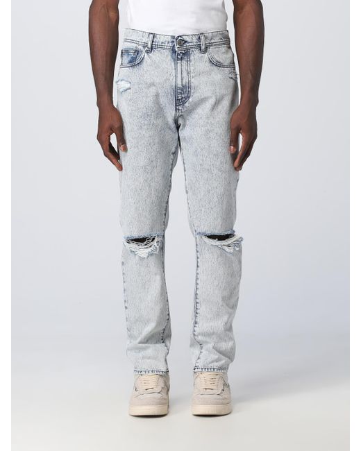 MSGM Gray Denim Jeans for men