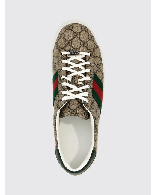 Gucci Green Ace Gg Supreme Canvas Sneakers for men