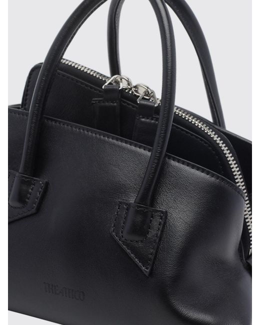 The Attico Black La Passeggiata Asymmetrical Smooth Calfskin Mini Handbag