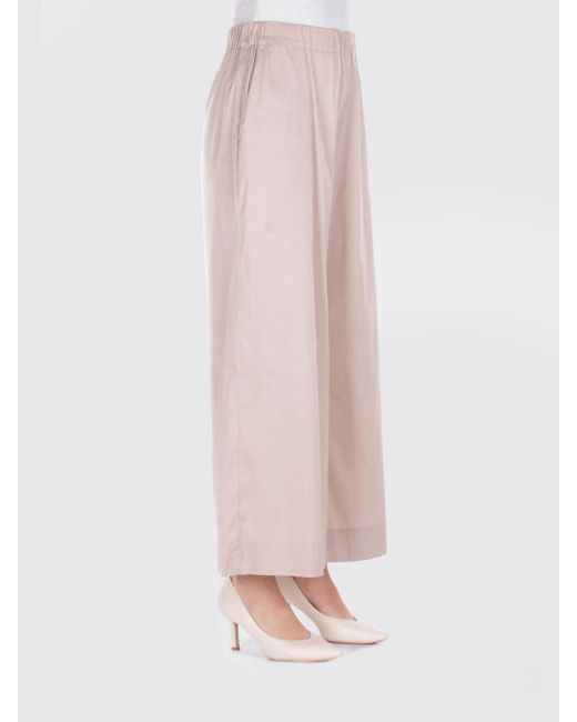 Max Mara Pink Cotton Blend Palazzo Trousers By