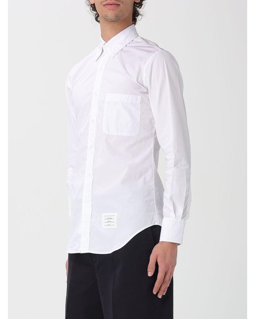 Thom Browne White Classic Cotton Poplin Shirt for men