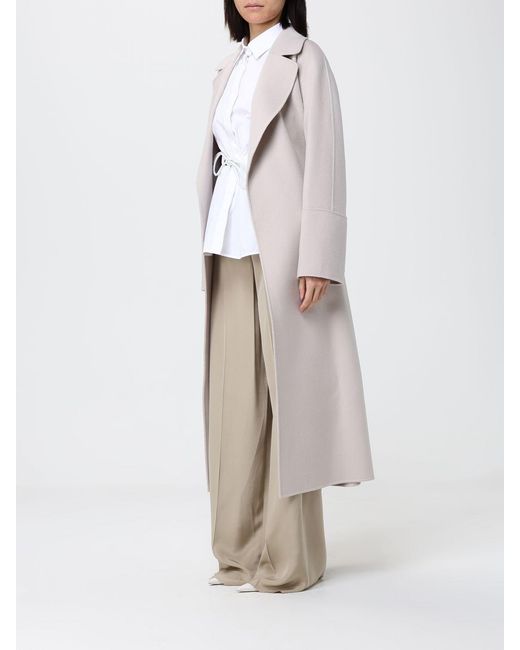 Max Mara White Poldo Wool Coat 'S