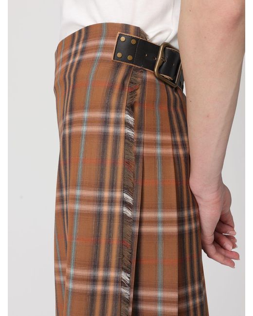 Burberry Natural Check Wool Skirt
