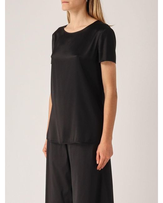 Max Mara Black Silk Blouse