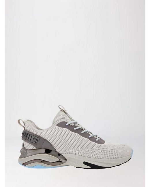 Philipp Plein White Crochet Knit Sneakers for men