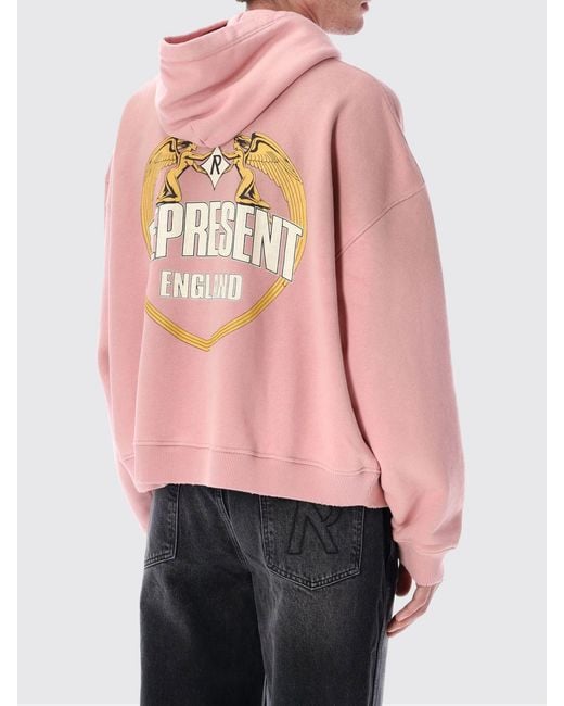Represent Pink Cotton Hoodie for men
