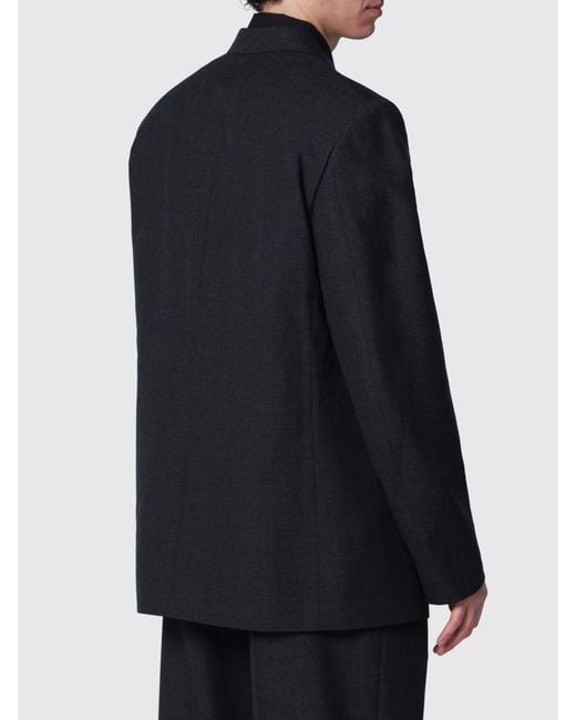 NAMACHEKO Blue Single-Breasted Peak Lapel Blazer for men