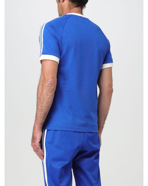Adidas Originals Blue Italy Adicolor Classics 3 Stripe T-shirt for men