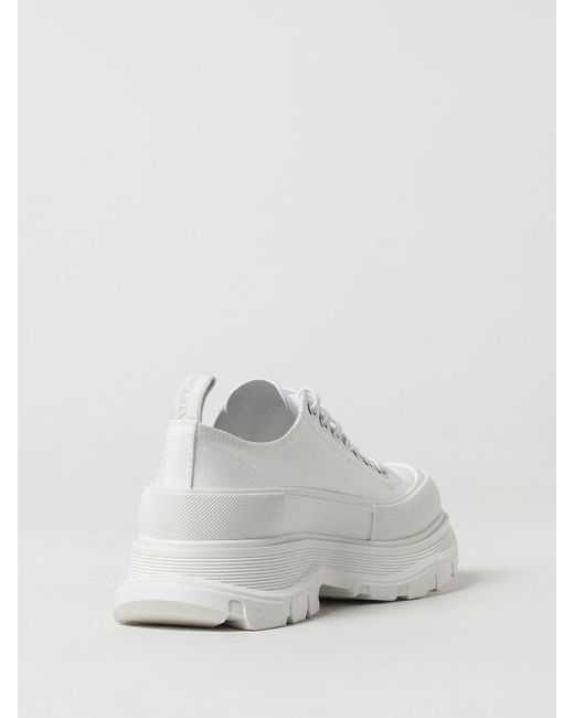 Alexander McQueen White Sneakers In Canvas for men