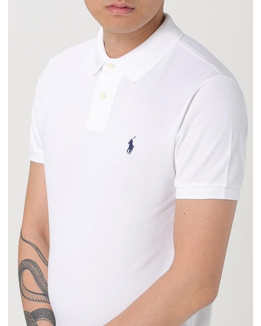 Polo Basic di Polo Ralph Lauren in White da Uomo