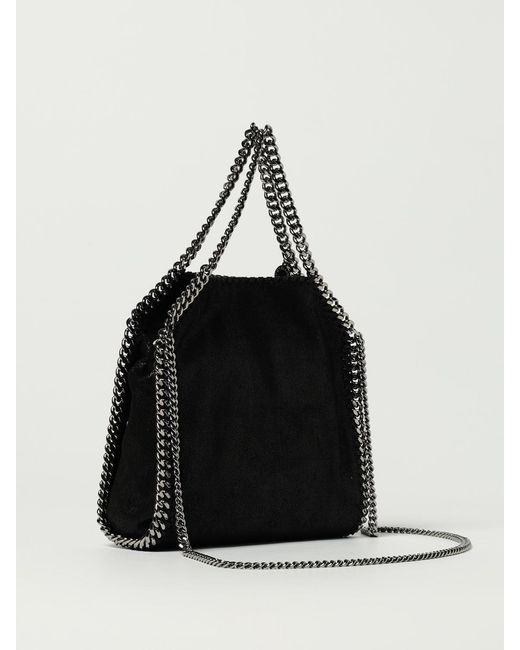 Stella McCartney Black Falabella Crackled Synthetic Suede Bag